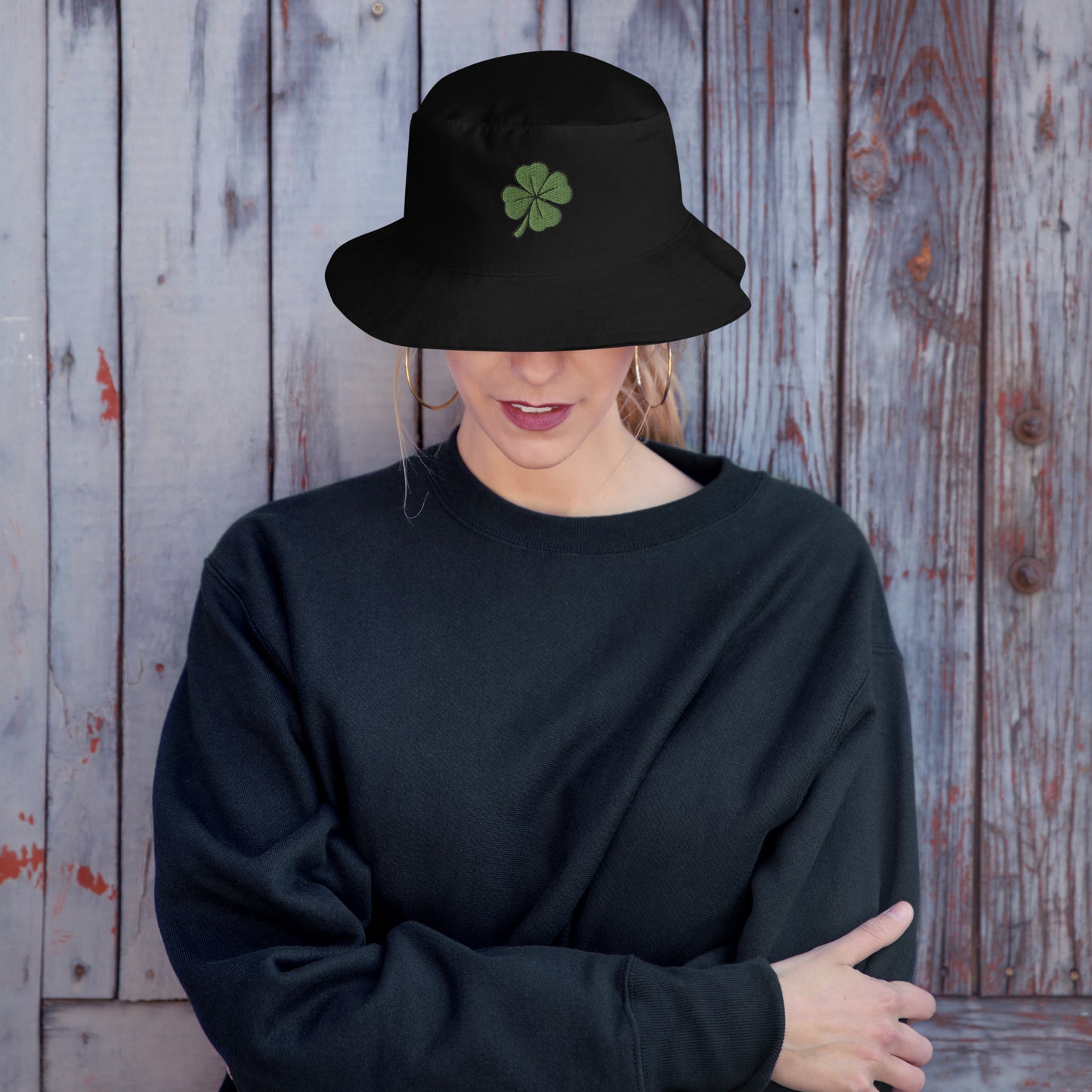 4 Leaf Clover Good Omen Bucket Hat