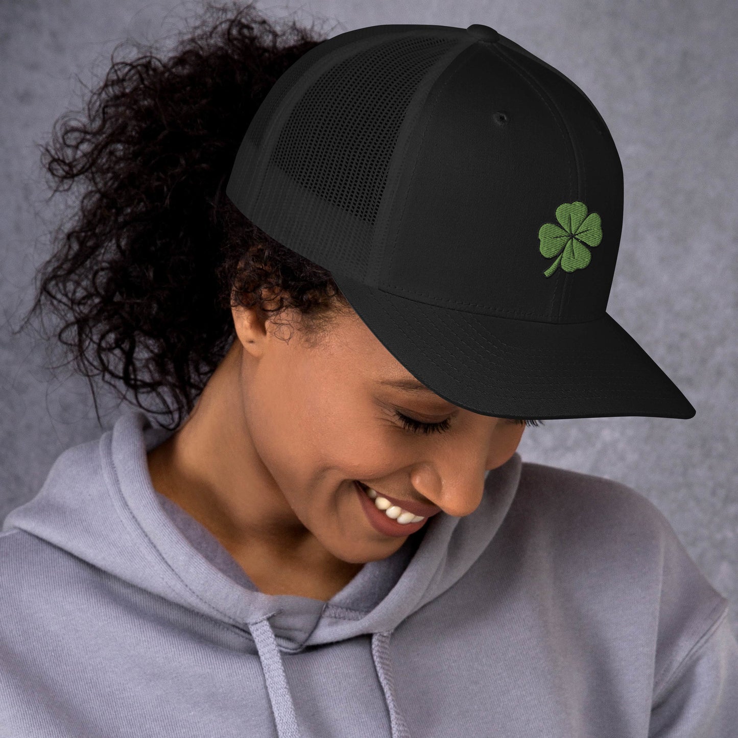 4 Leaf Clover Trucker Cap