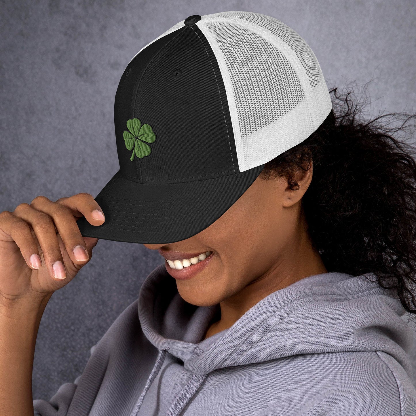 4 Leaf Clover Trucker Cap