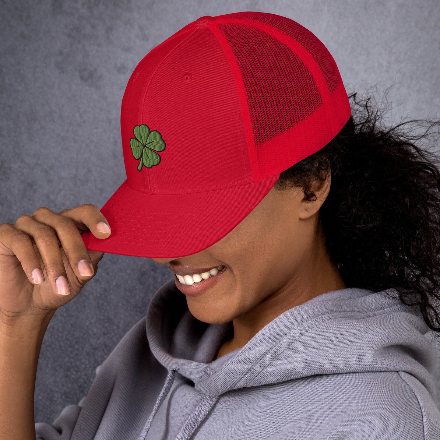 4 Leaf Clover Trucker Cap