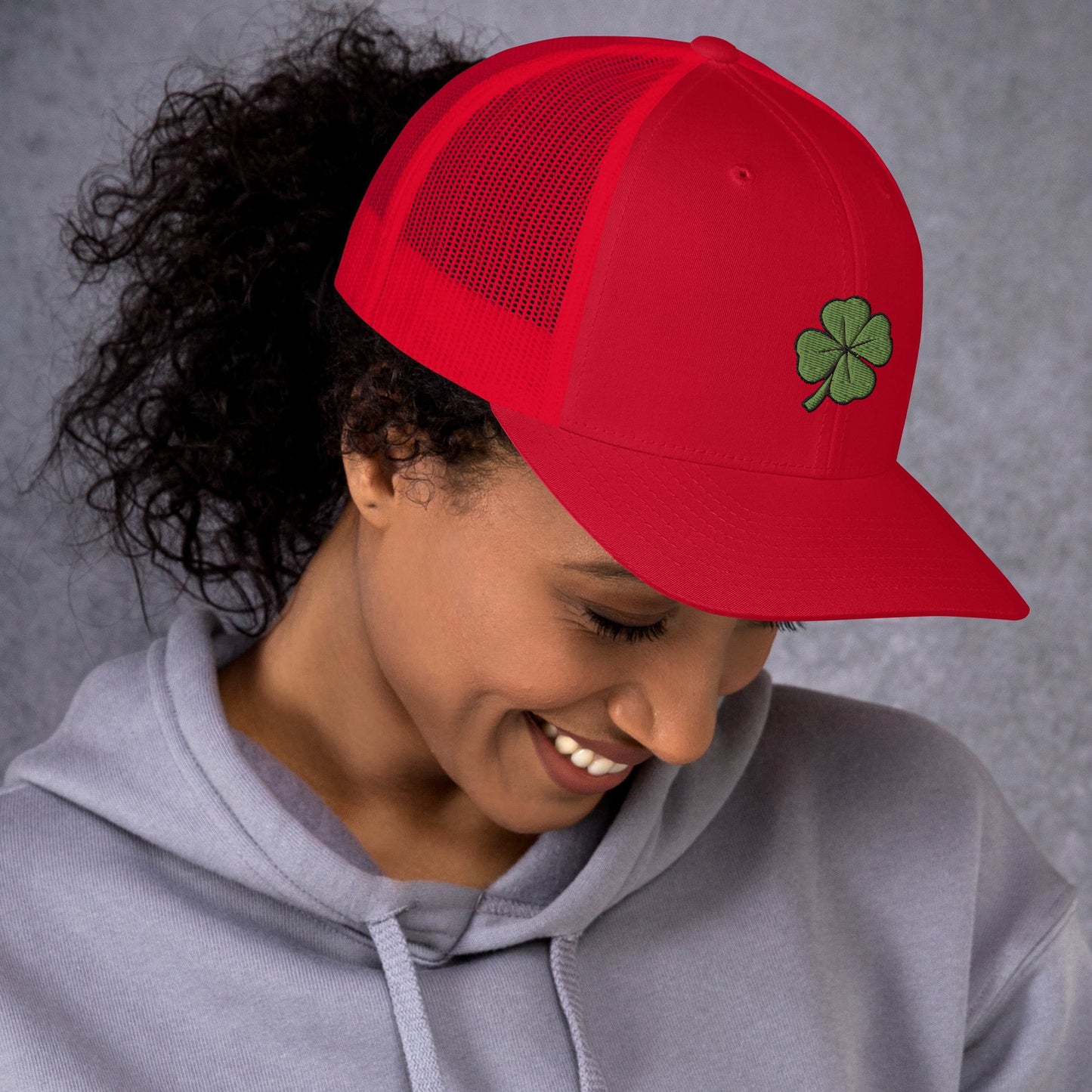 4 Leaf Clover Trucker Cap